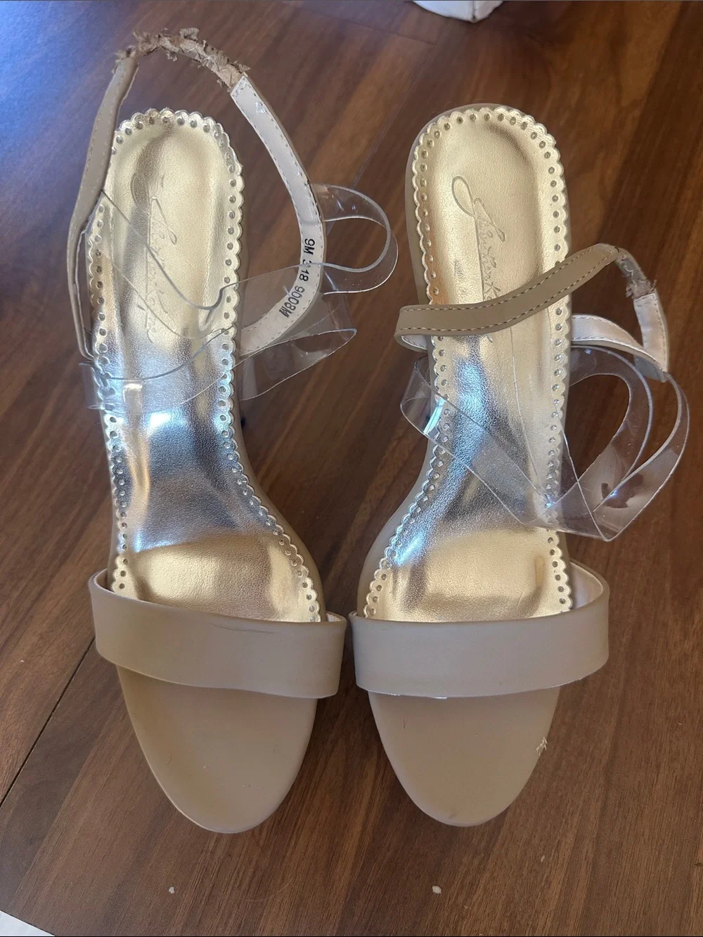 Jonathan Kayne Platform Heel with Clear Strap